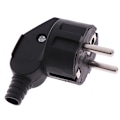 Miniatyrbillede 1 af 5: Eu AC Power Adapter Socket 16A 250V Connector Kabel Elektrisk Black One Size