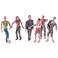 Miniatyrbillede 4 af 5: 6 stk Walking Corpses Model Terror Zombies Børn Børn Action Multicolor One Size