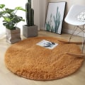 Miniatyrbilde 4 av 5: Fluffy Ullteppe Stue Tepper Fuskepels Rund Mat Barnerom Green 40*40cm
