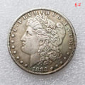 Miniatyrbillede 1 af 8: 1 stk 1878-1887 USA Morgan Silver Dollar $1 erindringsmønter C 6 One size