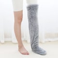 Miniatyrbilde 4 av 8: Over Kne High Fuzzy Long Socks Plysjstrømper Benvarmere Vinn Gray one size