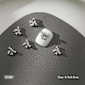 Pikkukuva 1 / 8: 10 kpl DIY Nail Art Decoration 3D hopea perhonen kiiltävä rhinest I 10Pcs