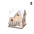 Miniatyrbilde 1 av 8: Jul LED lys Trehus Lysende juledekorasjon C one size