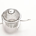 Miniatyrbillede 2 af 5: Praktisk tebold Krydderi Si Mesh Infuser Filter Rustfrit Silver 110mm