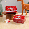 Pikkukuva 8 / 8: Christmas Square CAN Candy Box Lahja Säilytys Biscui Green onesize