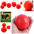 Miniatyrbillede 7 af 8: Uopslidelig solid gummibold Kæledyrskat Hundetræning Tyggeleg Red L7cm