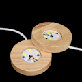 Miniatyrbillede 4 af 5: LED-lys Dispaly Base Krystalglas Resin Art Ornament Træ warm light A2