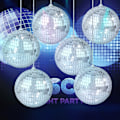 Pikkukuva 4 / 5: 8 kpl Peili Disco Balls Hopea Riippuva Disco Light Mirror B Blue one size