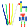 Miniatyrbild 1 av 5: 100st Matematik Länkande kuber Sammankopplade Räkneblock K One Size