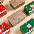 Miniatyrbilde 4 av 8: Christmas Square Blikboks Candy Box Gaveoppbevaringsboks Biscui Green onesize