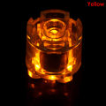 Miniatyrbilde 1 av 5: 2stk lys murstein selvlysende lampe tilbehør Rund DIY Colorfu Yellow