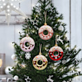 Miniatyrbillede 3 af 8: Juletræspynt med Donut: 4 stk. Donut Festpynt Han Rose Gold