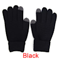 Miniatyrbillede 1 af 5: strikket Vinter Varm Uld Handsker Touch Handsker Mand Kvinder Vinter Black One Size
