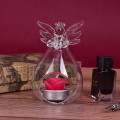 Miniatyrbillede 3 af 5: 2 stk.Angel Glas fyrfadslys Lysestage Hjem Festindretning Candl Transparent 2pcs