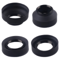Miniatyrbillede 2 af 6: Universal 3-trins sammenklappelig 3i1 gummi foldbar modlysblænde Su Black 58mm