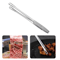 Miniatyrbilde 1 av 8: 1 stk rustfri ståltang Style Grillklemme Kjøkken Tilbehør Silver onesize