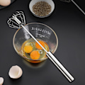Miniatyrbilde 4 av 8: 304 Rustfritt Stål Eggpisk Semi-Automatisk Eggpisker Manuell M