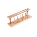 Miniatyrbillede 2 af 5: 6 hullers laboratorie-reagensglasholder til opbevaringsholder i træ med S 0 0