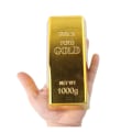 Miniatyrbilde 2 av 5: Gold Bar Plastic Golden Paperweight Home Decor Bullion Bar Sim Golden 100g