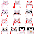 Pikkukuva 2 / 5: 1kpl Anime Fox Masks Half Face Cat Mask Masquerade Festival osa Color A8