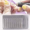 Miniatyrbilde 3 av 8: 10 stk diamantfreser for manikyr hardmetall spikerbor LB-001 one size