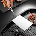 Miniatyrbillede 3 af 5: Rustfrit stål grillplade grillskraber pandekage spatel med Wo Silver onesize