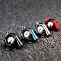 Miniatyrbilde 4 av 8: Elektrisk Mini Turbo Turbolader nøkkelring Spinning Turbin Key Green one size