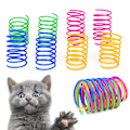 Pikkukuva 1 / 5: 20 kpl Kestävä värikäs muovijouset Cat Pet Toy Coil Spiral one size