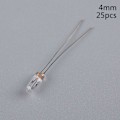 Miniatyrbillede 1 af 5: 25 STK 5 mm 4 mm 3 mm klar 12V minipære af hvede risløg Switchc 25Pcs 4MM