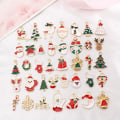 Miniatyrbild 2 av 5: 72st blandade julberlocker emaljhängen DIY-armbandsjuvel Multicolor 72Pcs