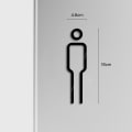 Pikkukuva 4 / 5: WC-kylttilevy rintaliivit Pesuhuoneen oven seinätarra Wc Hol Black 2Pcs