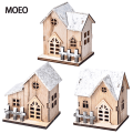Miniatyrbilde 6 av 8: Jul LED lys Trehus Lysende juledekorasjon B one size