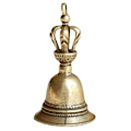 Pikkukuva 1 / 5: Joulukuusi riipus messinki Käsityö Magic Bell Wind Bell Ti Bronze gold onesize