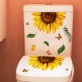 Miniatyrbilde 1 av 6: Solsikke Veggklistremerke Bad Toalett Dekor Stue Cabine yellow one size