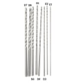 Miniatyrbild 7 av 7: 1st 1,5~5mm Diameter Extra lång HSS rakt skaft Auger Twist 0 5*160mm
