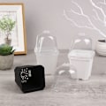 Miniatyrbild 5 av 5: 5st fyrkantig liten blomkruka med fuktkupol lings ing krukor Transparent one size