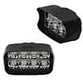 Miniatyrbillede 1 af 5: 1 Stk Motorcykel Bil Super Bright 8 LED Lys Forlygte Spotlight Black One Size