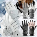 Miniatyrbild 2 av 8: Skidhandskar Vinterhandskar För Kvinnor Män Snowboard Vantar Touch Gray White