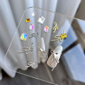 Pikkukuva 7 / 8: 10 kpl DIY Nail Art Decoration 3D Sliver / kultainen rusetti kynsipora 10Pcs Gold 7*18mm
