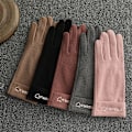 Pikkukuva 3 / 5: Naisten talven lämpimät hanskat Tuulenpitävät Pyöräilyhanskat Therml Touc Dark Pink one size