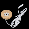 Miniatyrbillede 5 af 5: LED-lys Dispaly Base Krystalglas Resin Art Ornament Træ white light A1