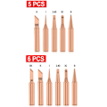 Miniatyrbillede 2 af 8: 5/6 stk rent kobber 900M-T loddejernsspids Blyfri loddespids 6PC 6PC