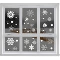 Miniatyrbillede 3 af 5: Jul 111stk Glitter Snowflake Clings Window Film Glas Sti White 111pcs