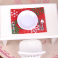 Pikkukuva 2 / 5: 1/12 Dollhouse Mini Placemat set Nukkekodin joulu A1 one size