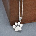 Miniatyrbillede 1 af 5: Mode Kvinder e Kæledyr Hunde Footprints Cat Paw Pendant Chain Neck Silver One Size