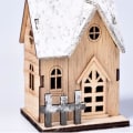 Miniatyrbilde 7 av 8: Jul LED lys Trehus Lysende juledekorasjon A one size