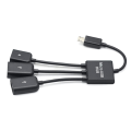 Pikkukuva 3 / 5: 3 in 1 Micro USB Type C HUB uros-naaras Double USB 2.0 -isäntä Type C