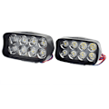 Miniatyrbillede 5 af 5: 1 Stk Motorcykel Bil Super Bright 8 LED Lys Forlygte Spotlight Black One Size