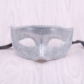Miniatyrbilde 1 av 8: Maskerade masker for par venetiansk kvinne blonder menn PP Cosplay Silver ONESIZE