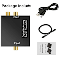 Miniatyrbillede 3 af 5: 1 stk Optisk Coax Toslink Digital til Analog Converter RCA L/R S Black 1pcs
